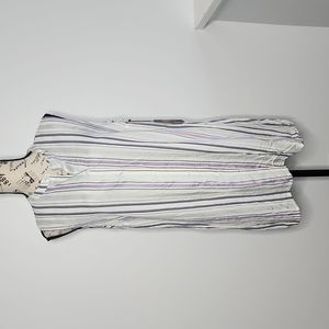 Vince Camuto womens Vertical Striped Shirt Dress size medium